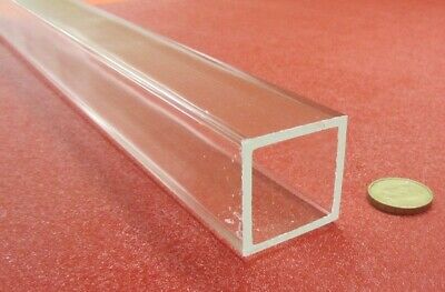 Acrylic Square Tube Clear Extruded 1.50" Sq X .125" Wall X 72" Length, -056