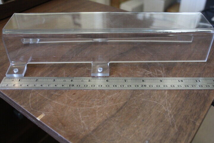 2  7/8" Od X 2 1/2" Id X 12" Inch Long Square 3 Sided Clear Lexan .22" Thick