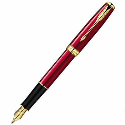 Excellent Parker Pen Sonnet Series Red/gold Clip 0.5mm Medium Nib Fountain Pen