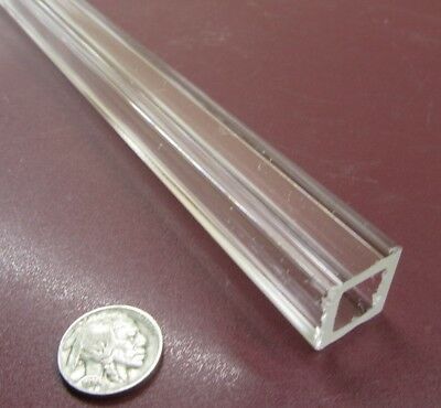 Acrylic Square Tube Clear Extruded  3/4" Sq X .125" Wall X 72" Length -099