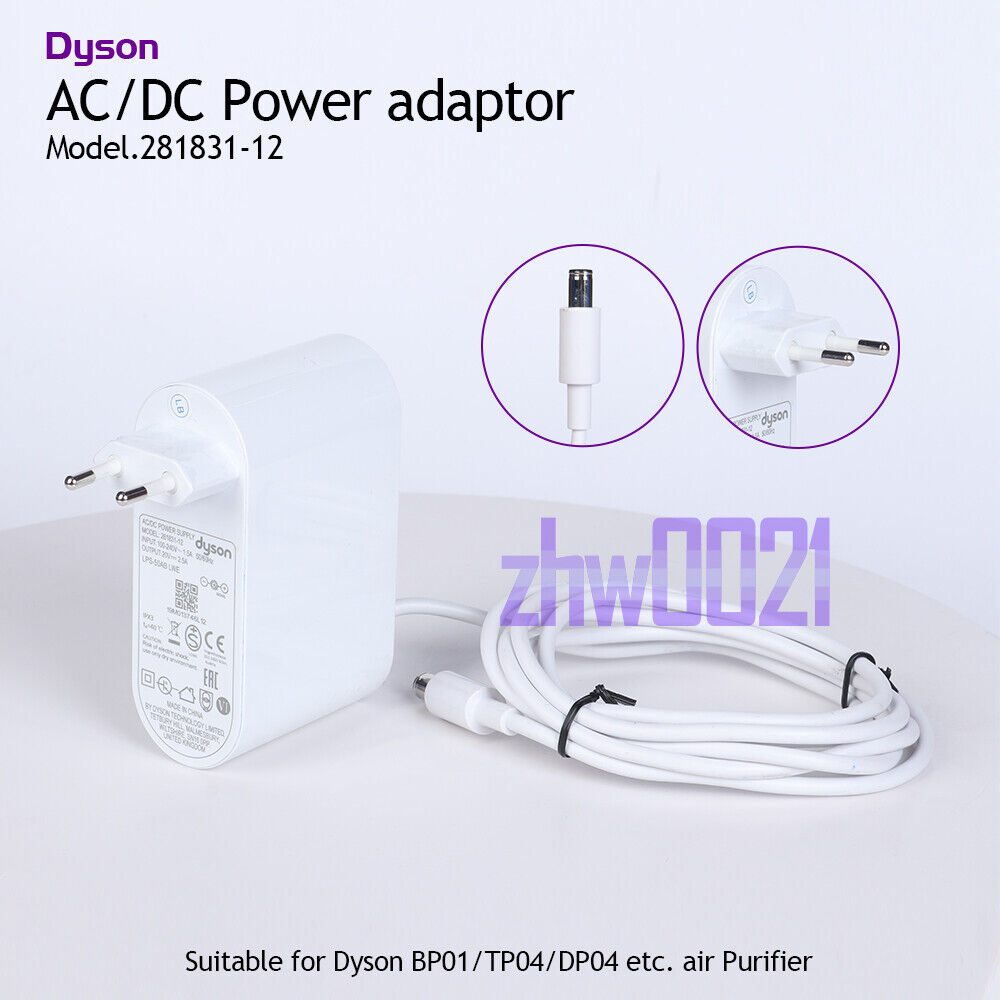Dyson Bp01 Tp04 Dp04 Air Purifier Power Adaptor Euro Plug 100v-240v Ac/dc