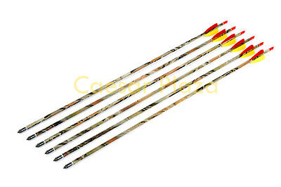 6 Pcs 30" Camouflage Archery Bow Bolts / Arrows Compound Crossbow 150 80 55 50