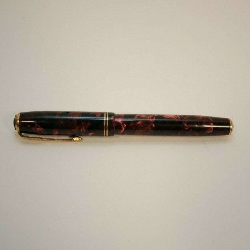 Parker Vacumatic, Red Rose Burgundy Marble - Usa - Gold