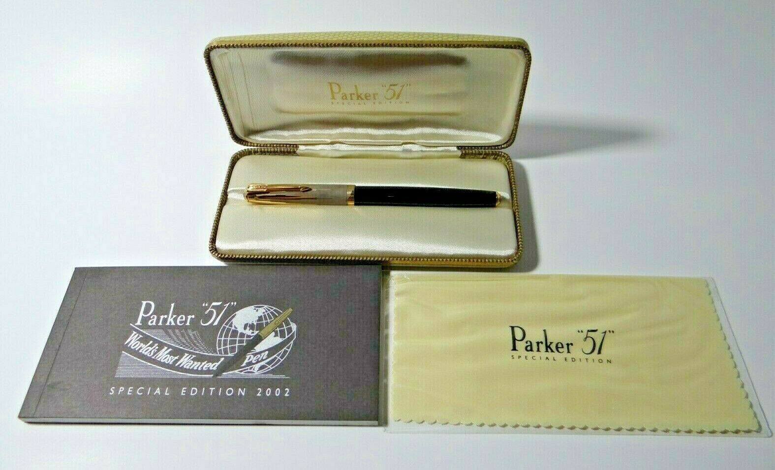 Parker "51" Special Edition Fountain Pen With Case, Cloth And Booklet. As Is.