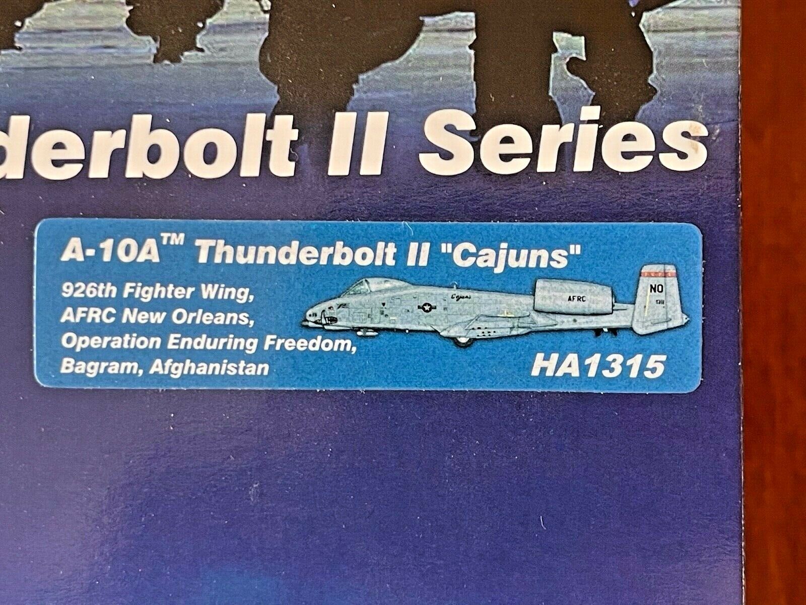 1/72 Hobbymaster Ha1315 Usaf A-10a Warthog "cajuns",926th Fw Afrc New Orleans