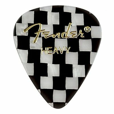 Fender 351 Premium Celluloid Guitar Picks - Heavy, Checkered - 12-pack (1 Dozen)