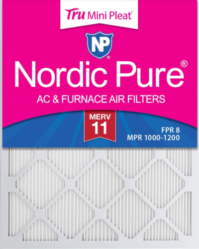 Nordic Pure 18x20x1 Merv 11 Tru Mini Pleat Ac Furnace Air Filters 3 Pack