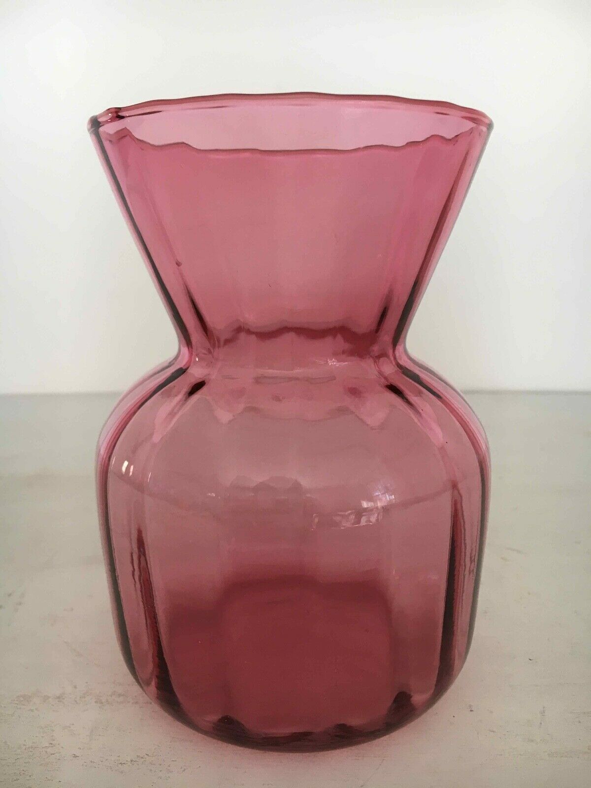 Pilgrim Cranberry Glass Vase 6"