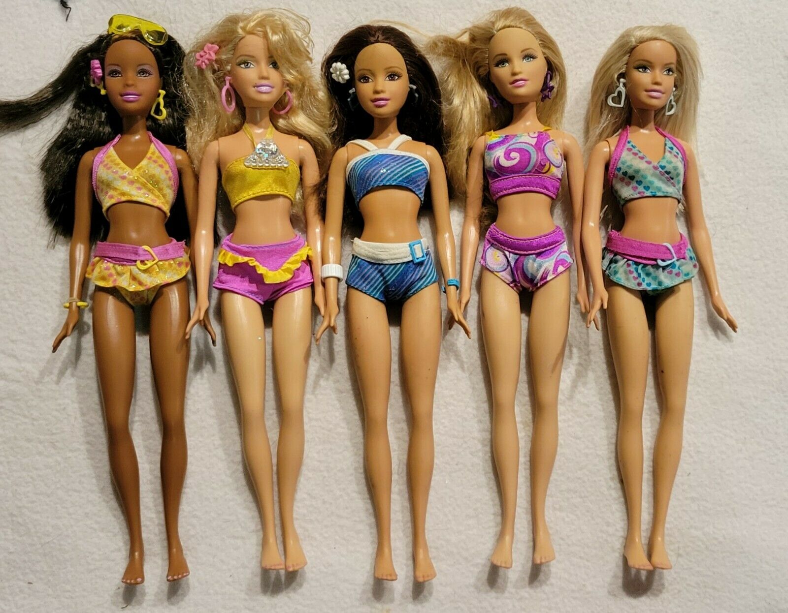 Barbie Doll Glam Beach Lot Dolls