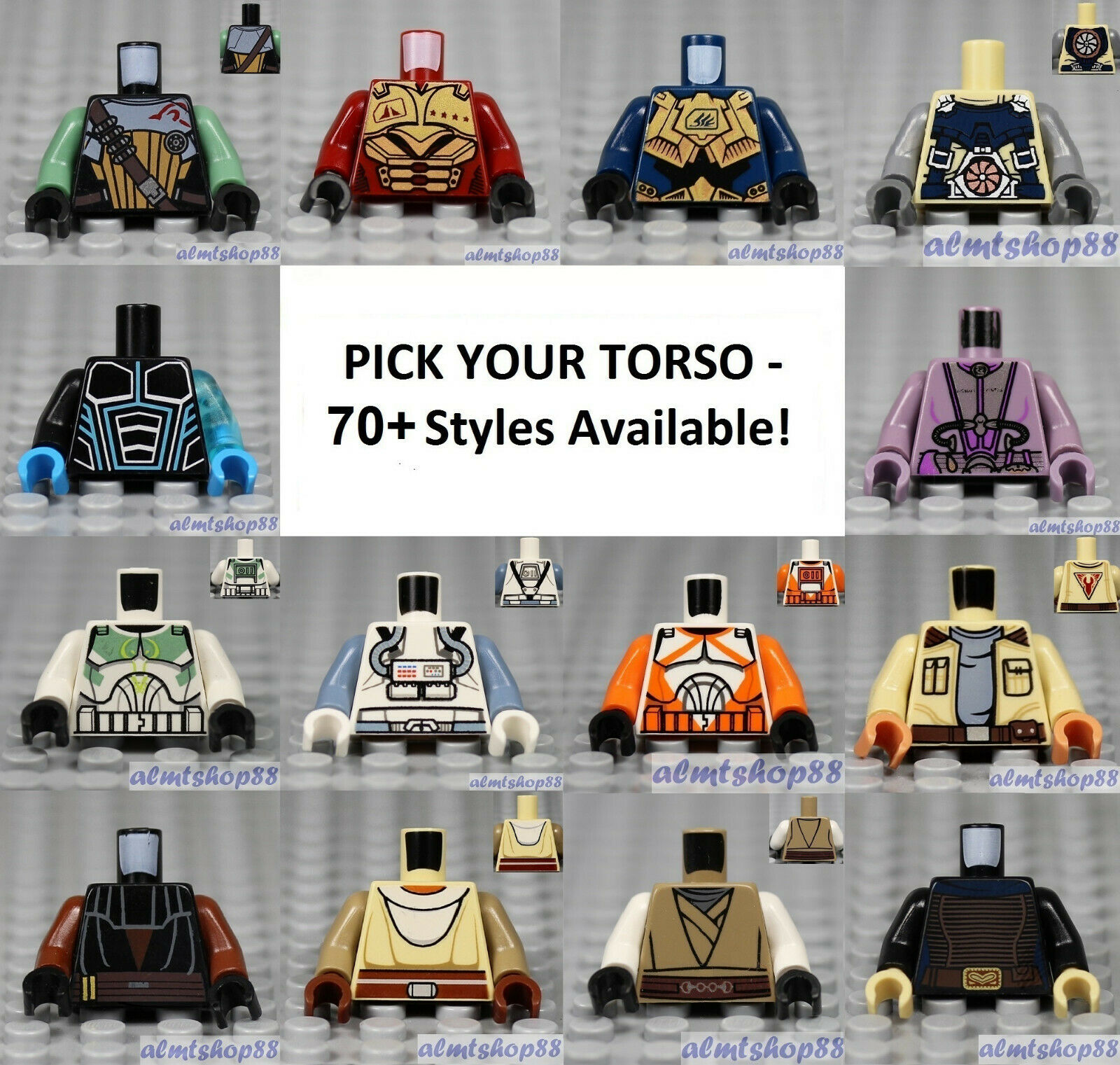 Lego - Torsos Space - Pick Your Style - Star Wars Classic Alien Monster Fighters