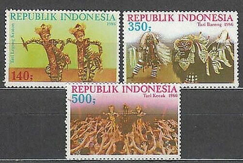 Indonesia - Mail 1986 Yvert 1093/5 Mnh Art