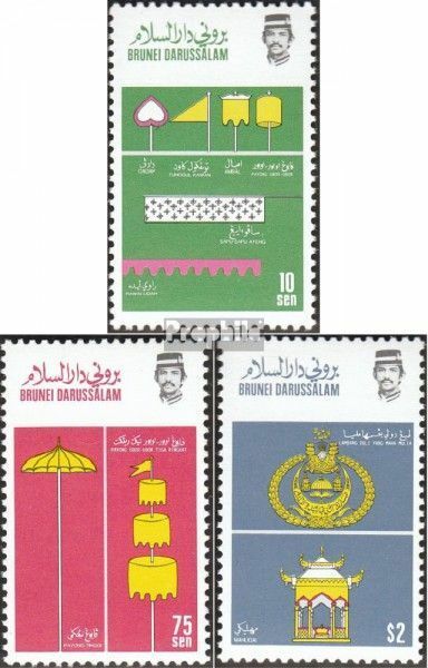 Brunei 346-348 Mint/mnh 1986 Royal Insignia
