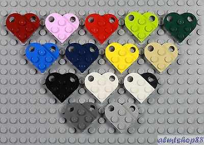 Lego - Heart Charm - Pick Your Colors 3x2 Plates W/ Hole Love Valentine Coupling