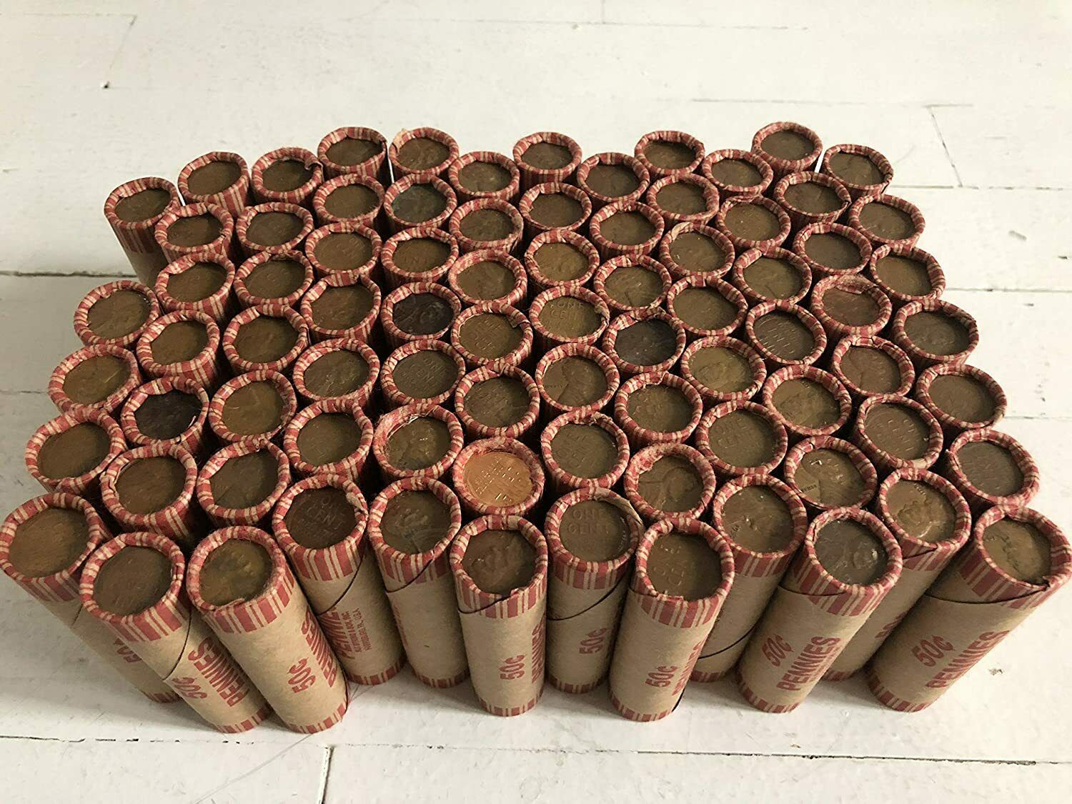Estate Sale ~ Rolls Of Unsearched Wheat Pennies ~ Circulated Ag-au ~ Nice Rolls!