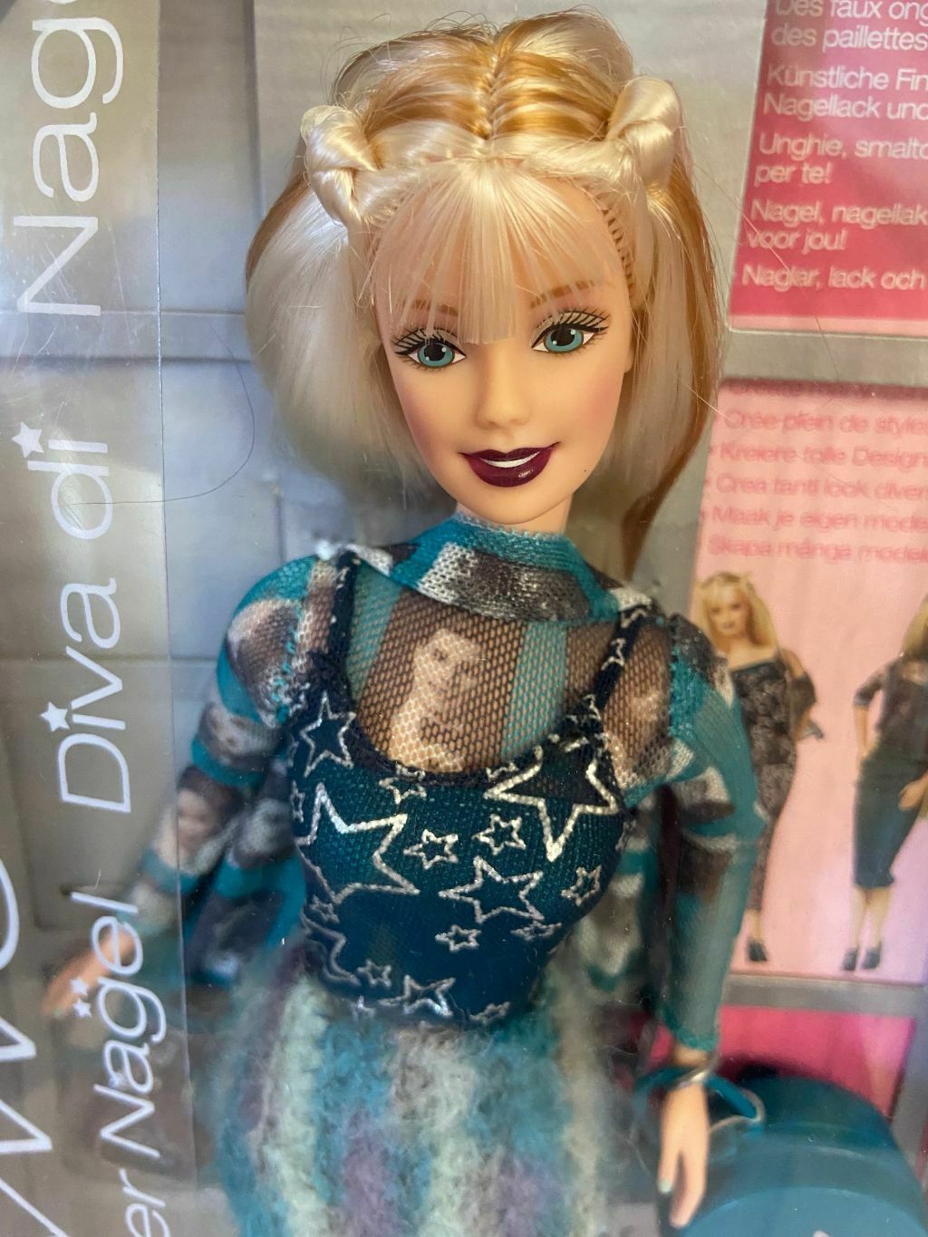 1999 Hollywood Nails Barbie Doll Blonde ,nrfb, Mattel, Av