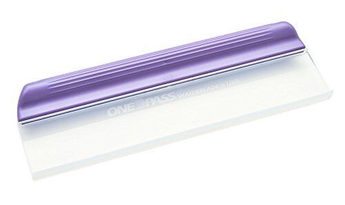 One Pass 12" Classic Waterblade Silicone T-bar Squeegee Purple…