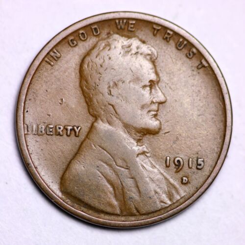 1915-d Lincoln Wheat Cent Penny Lowest Prices On The Bay! Nice!   Free Shipping!