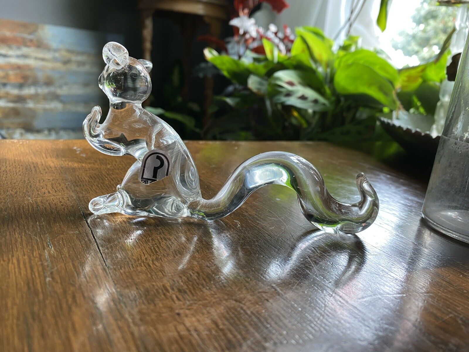 Rare Pilgrim Art Glass Squirrel Wavy Tail Figurine Paperweight Sassy And Cute!