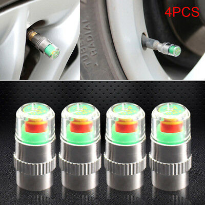 4pcs Car Auto Tire Tyre Air Pressure Valve Stem Caps Sensor Indicator Alert Us!
