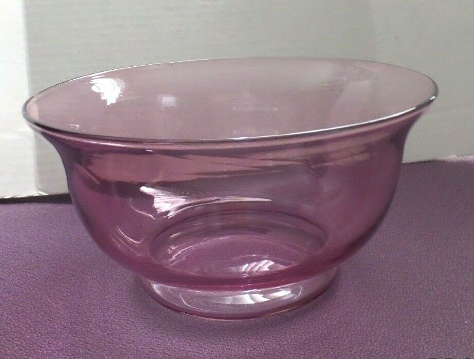 Vintage Pilgrim Cranberry Glass 8 Inch Round Bowl