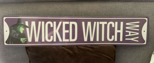 *rare Wizard Of Oz Wicked Witch Street Sign Metal 24"x5"tin Wicked Witch Way