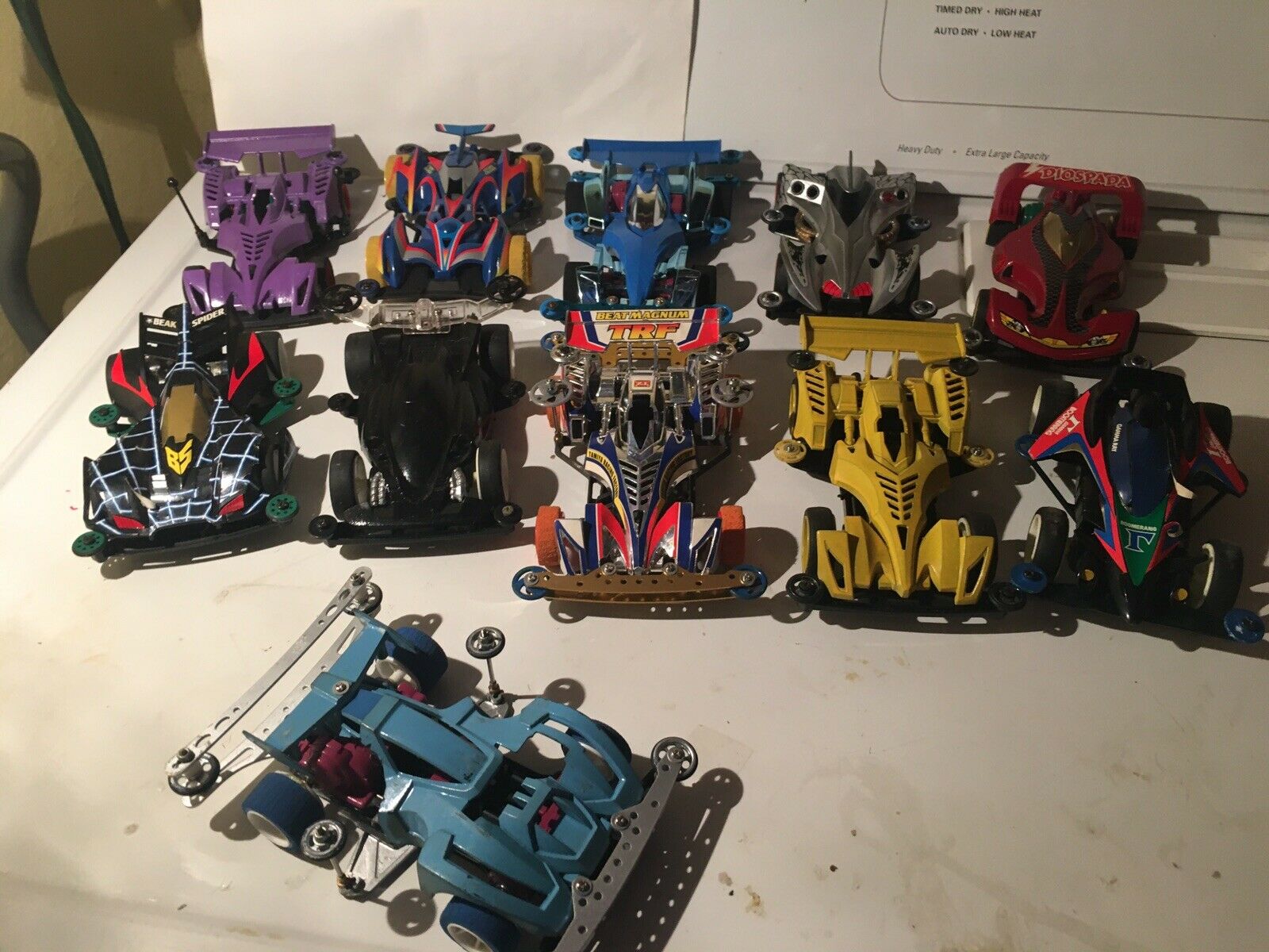Lot Of 11 Vintage Tamiya 4wd Race Cars   with Lots  Of Extra Parts And Tools Vgc