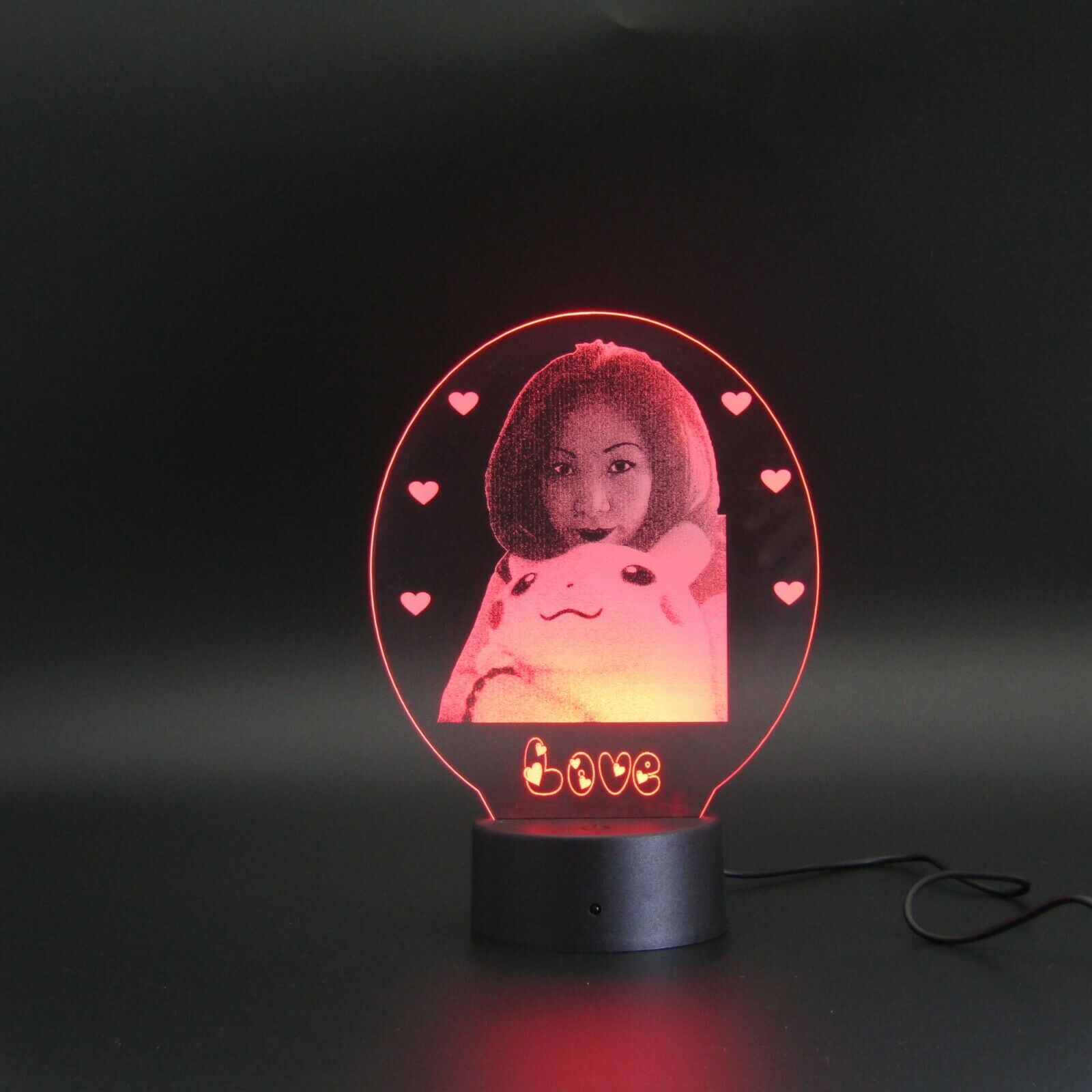 Personalized Portrait Night Light Led Custom 16 Color For Romantic Night Moments