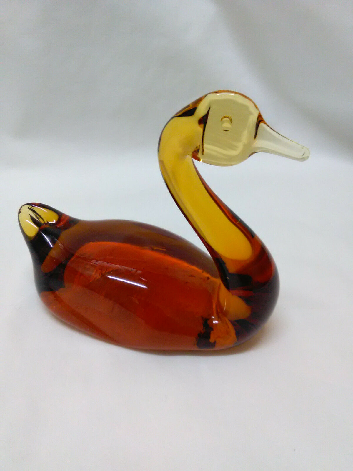 Vintage Pilgrim Glass Amber Glass Swan