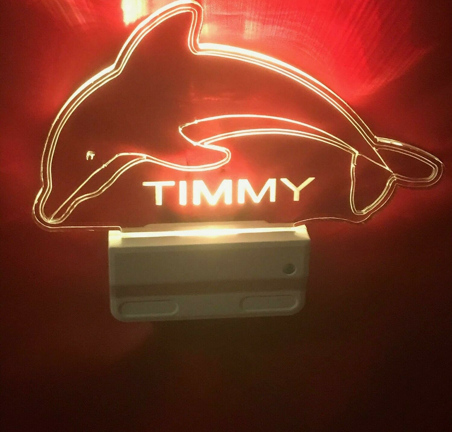 Dolphin Night Light Personalized Led Plug In Multi Color And Dusk To Dawn Sensor