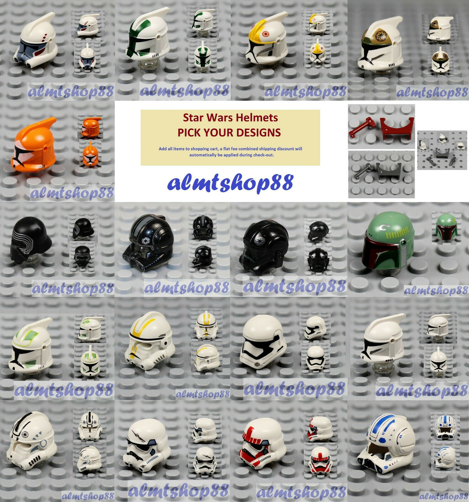 Lego Star Wars - Pick Your Helmet Style - Storm Shock Clone Trooper Minifigure