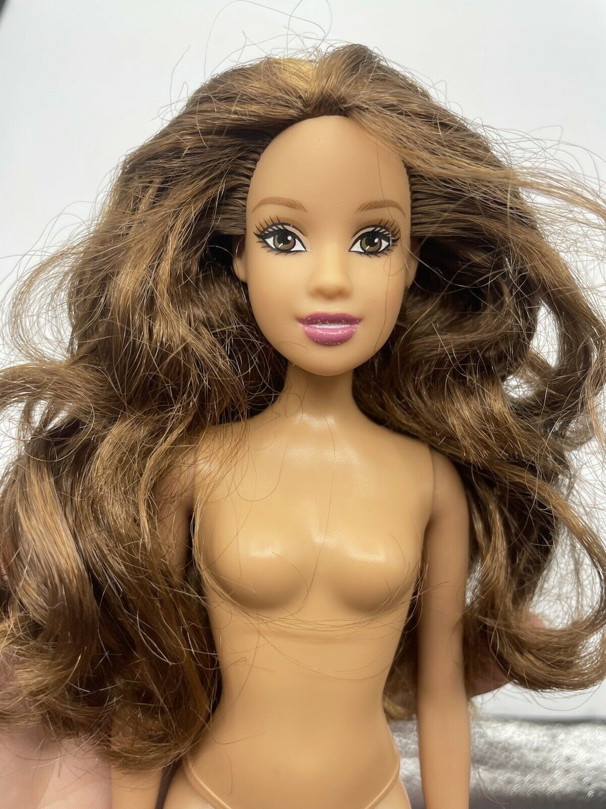 Barbie Teresa Fashion Fever Doll Nude Ooak  Upcycle Brunette Hispanic Curly Hair